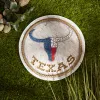 Texas Proud Stepping Stone - Texas Longhorn Flag  Handcrafted Home Decor