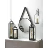 Modern Hanging Mirror with Faux Leather Strap - Stylish Wall Decor for Home or Office