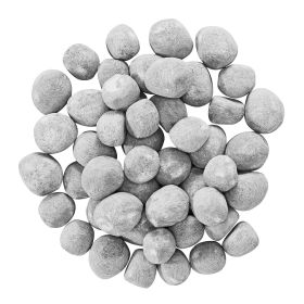 Ceramic Fire Pebble Stones, 2-3 inch 30 Pcs Lava Rocks, Reusable Fire Pit Stones Indoor and Outdoor Use