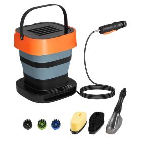 Portable Cordless Pressure Washer with 2.64 Gal Tank, Foldable Power Washer 109 Max PSI, 3 Nozzles, Magnetic Sponge Brush & Soft Bristle Brush