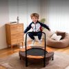 36 Inch Foldable Mini Trampoline, Indoor and Outdoor Rebounder for Kids,Toddler Trampoline Easy to Assemble, with Foam Handle and Safe Thickened Cover