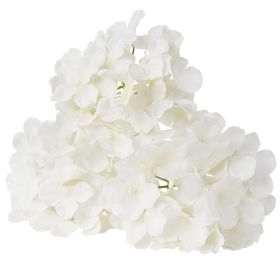 Artificial Flowers, 105 pcs Real Looking White Silk Fake Hydrangea Bulk, White Faux Bridal Shower with Stems for DIY Wedding Bouquets