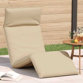 Sun Lounger Beige Oxford fabric 100% polyester, metal frame