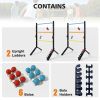 Steel Ladder Toss Game Set, 2 Pack Ladder Ball Rack with 6 Bolas, Assembly-Free Ladder Toss Includes Scorekeeper