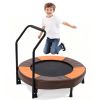 36 Inch Foldable Mini Trampoline, Indoor and Outdoor Rebounder for Kids,Toddler Trampoline Easy to Assemble, with Foam Handle and Safe Thickened Cover