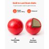 Bocce Ball Set, 107 mm, with 8 Resin Balls, Pallino, Carrying Bag and Measuring Rope, Red and Green 2 Colors, for 2 to 8 Players