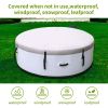 Large hot tub for 4 to 6 People, Portable Outdoor spa with 150 airjets and 1 Thermal Cover Massage hot tub for Patio Garden and Outdoors
