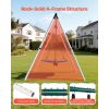 Swing Set for Backyard, 45 x 30 in Swing Seat and Two Belt Seats, with Heavy Duty A-Frame Metal Stand, 700 lbs Load Capacity
