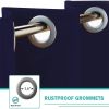 50 in x 84 in Outdoor Curtains for Patio Waterproof, Porch Privacy Drapes on Top and Bottom Curtain , Navy (1 Panel)