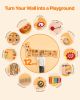 Puppy Activity Wall Busy Board Panels, 12 Activities, Montessori Sensory Wall Toy for Kids 3-12 Years, Montessori Learning Activity Center