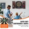 Dartboard and Cabinet Set, Ready-to-Play Bundle Dartboard Cabinet Set, Hideaway Cabinet Features Electronic Scoring, Easy Assembly