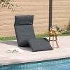 Sun Lounger Gray Oxford fabric, metal, foam Large Collapsible