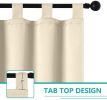 Beige Outdoor Thermal Grommet Blackout Curtain - 50 in. W x 96 in. L, 6 Tab top (3" Long) fit to most standard curtain rods 1panel