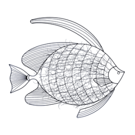 Intricate Fish Wall Decor
