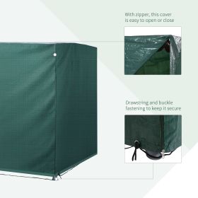 3-Seater Patio Swing Cover, Outdoor Garden Furniture Protection Hammock Cover Waterproof 85" X 61" X 59", Dark Green (Color: Dark Green)